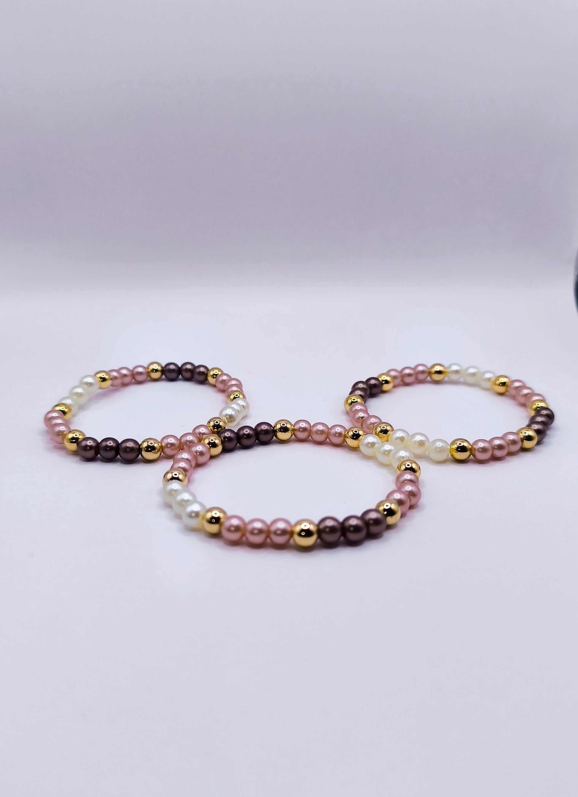 Bratara elastica Brown Vibe maro si crem