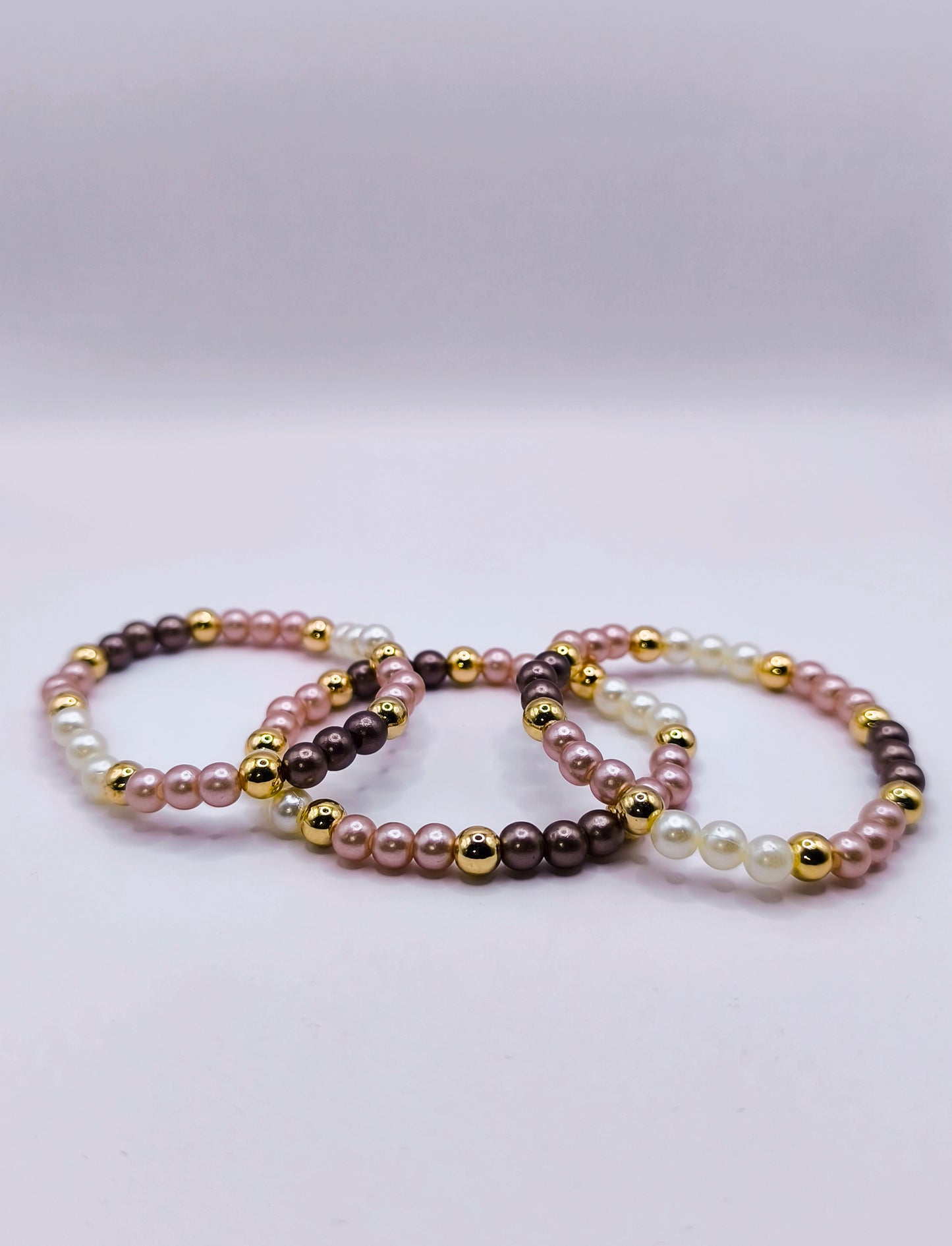 Bratara elastica Brown Vibe maro si crem