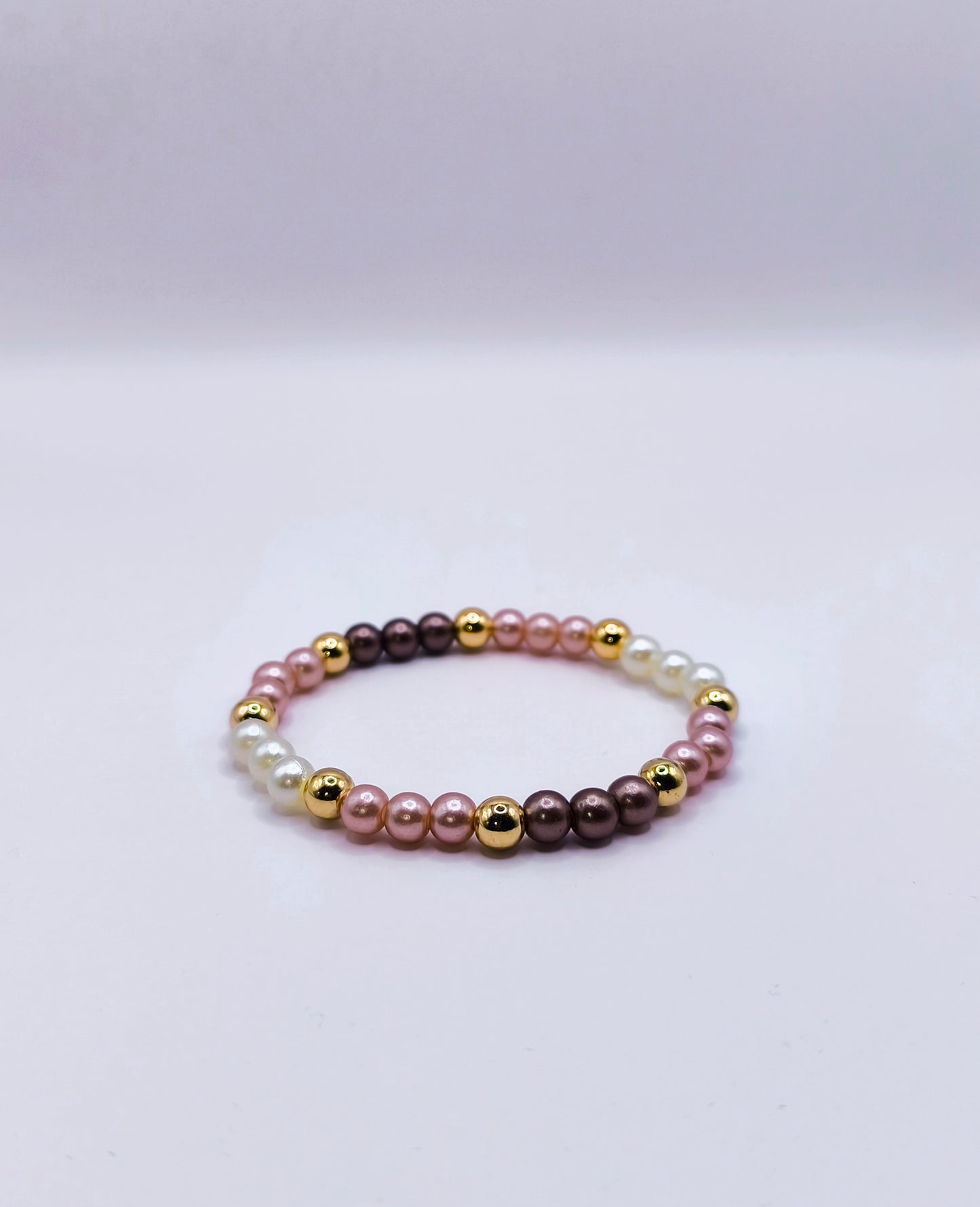 Bratara elastica Brown Vibe maro si crem