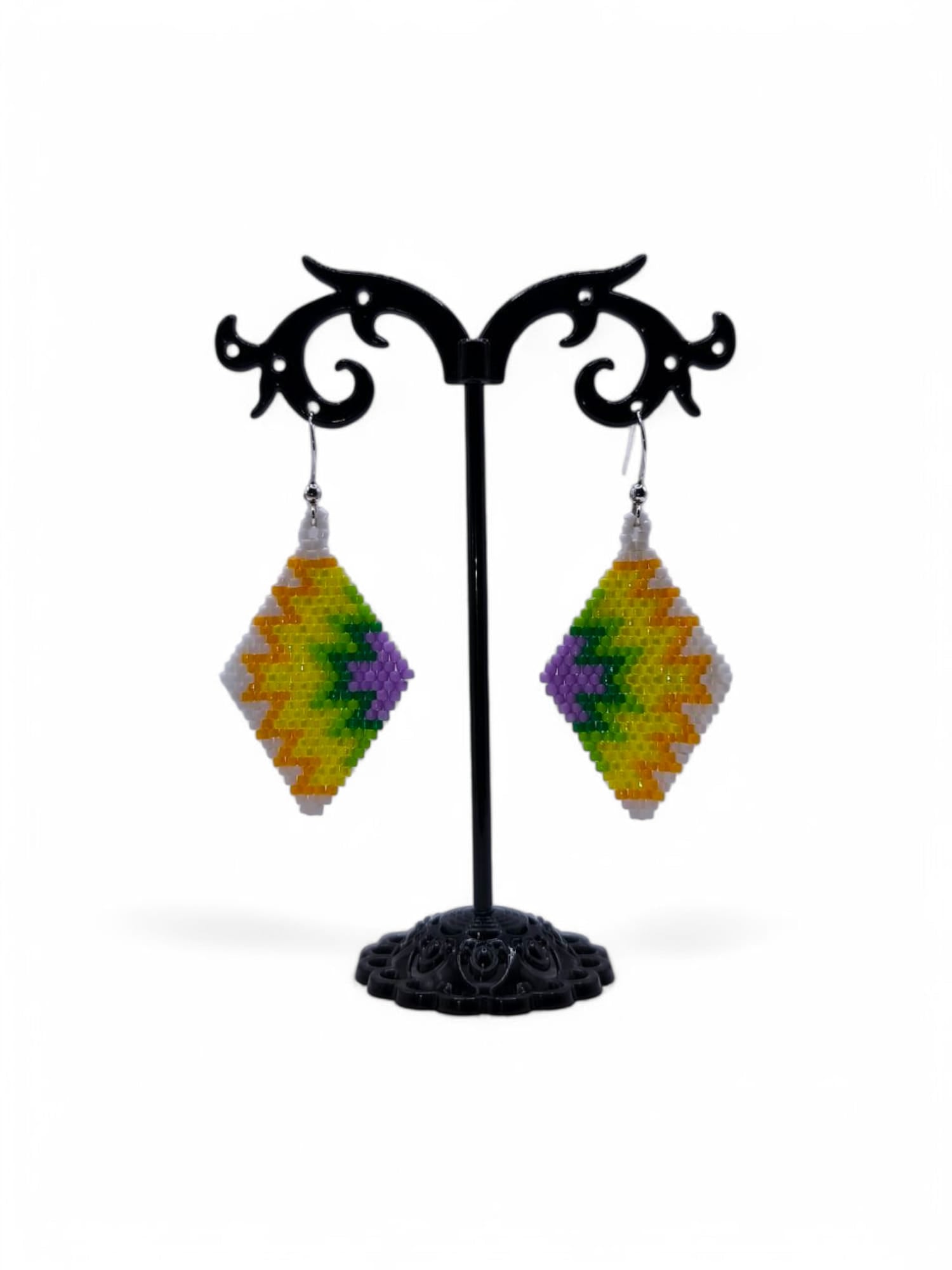 Cercei romb Summer Vibe colorati