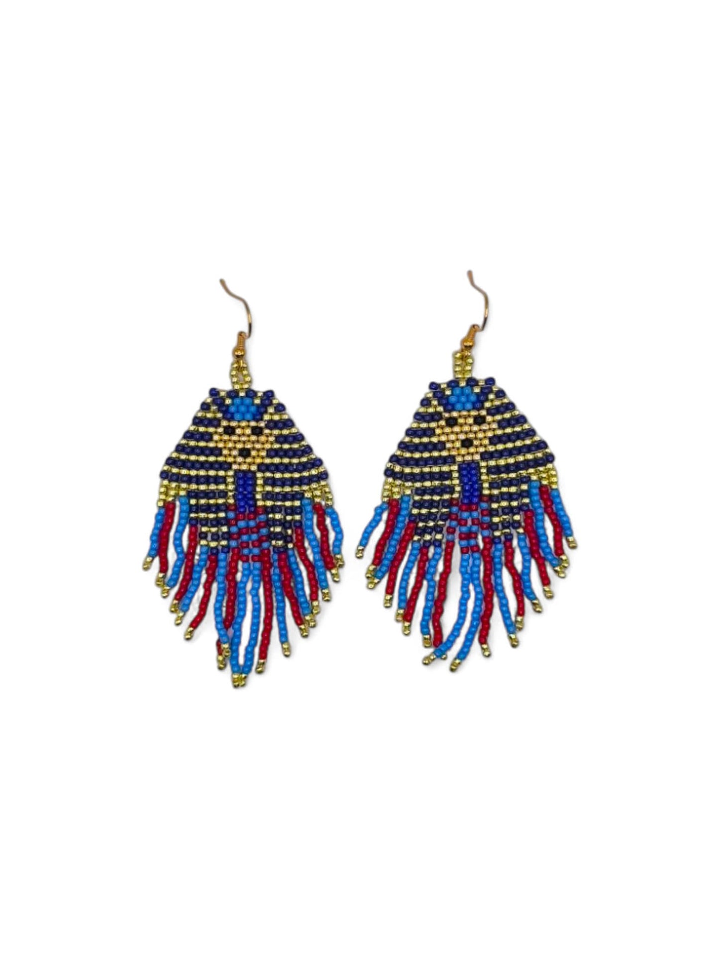 Cercei franjuri King Tut model egiptean