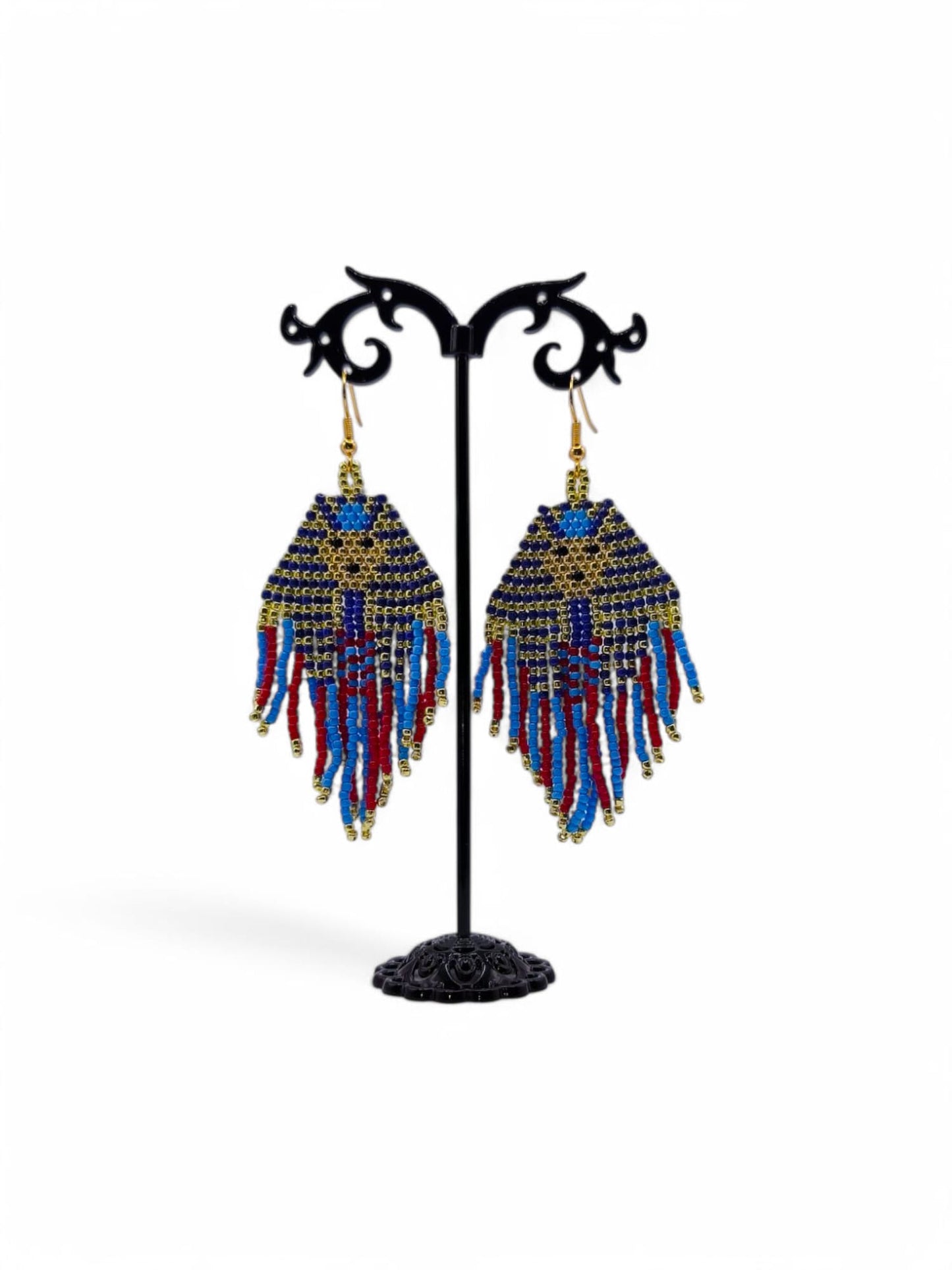 Cercei franjuri King Tut model egiptean