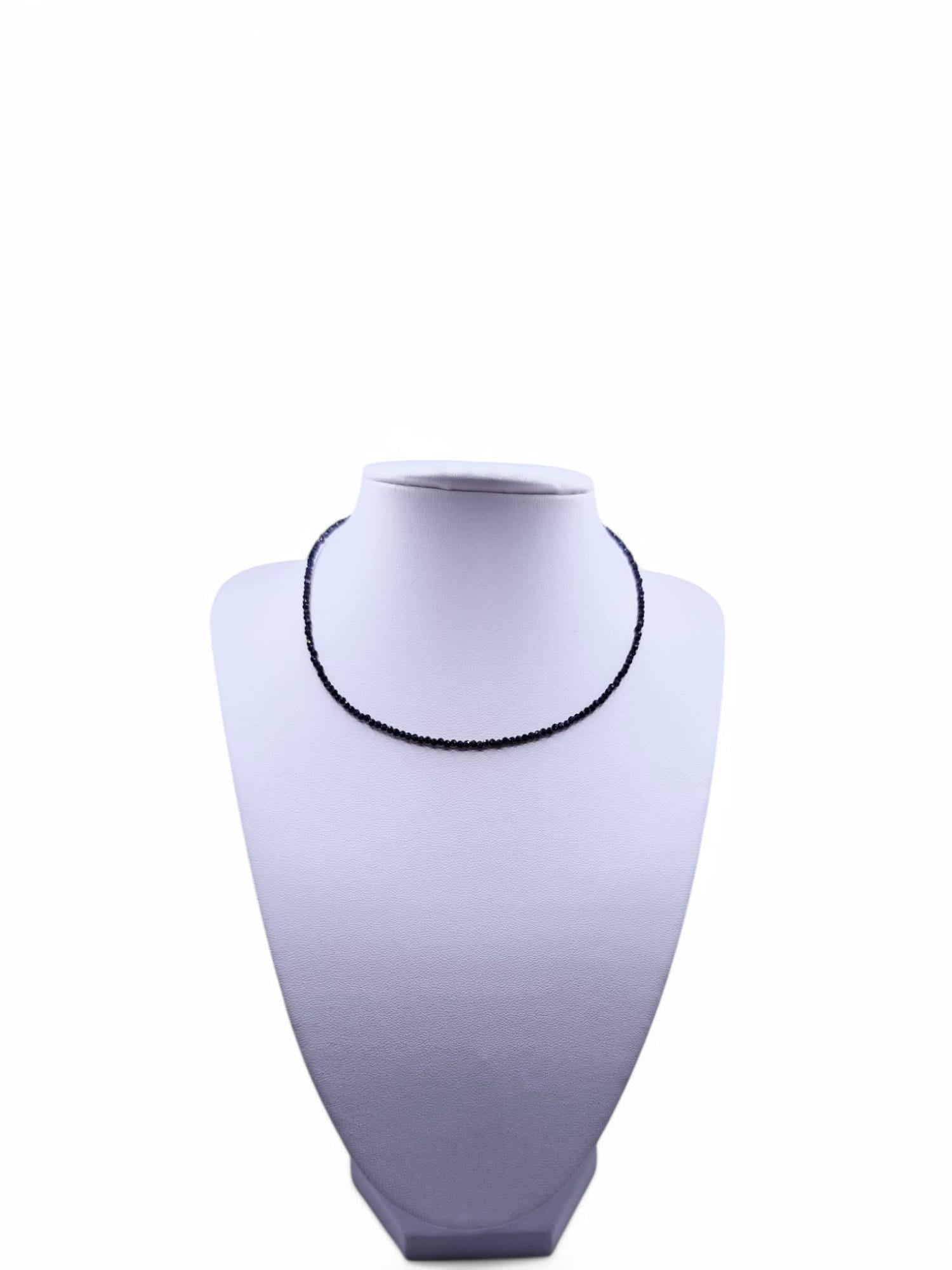 Choker colier handmade Piatra Soarelui Negru