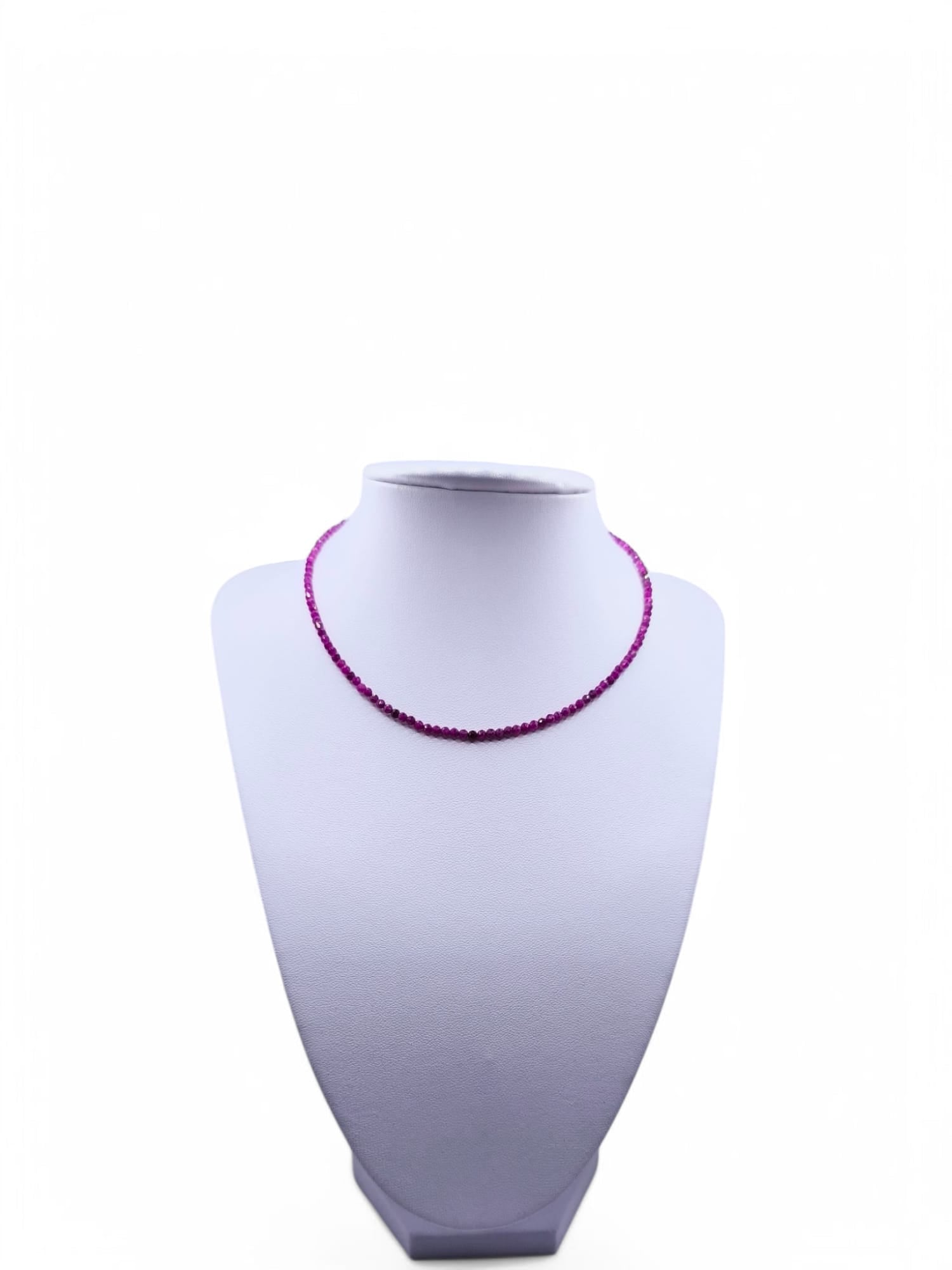 Choker colier handmade Rubin