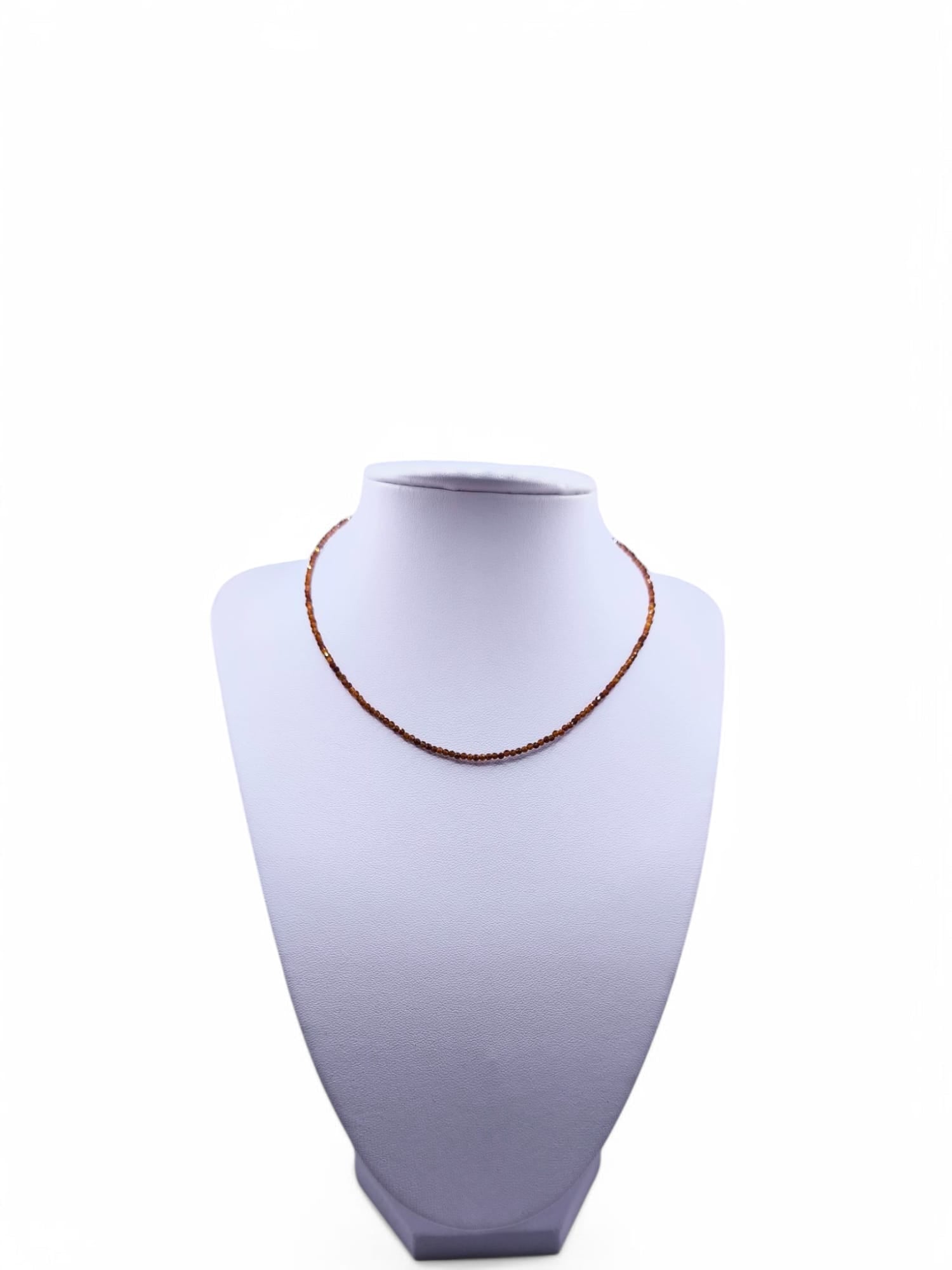 Choker colier handmade Granat Orange