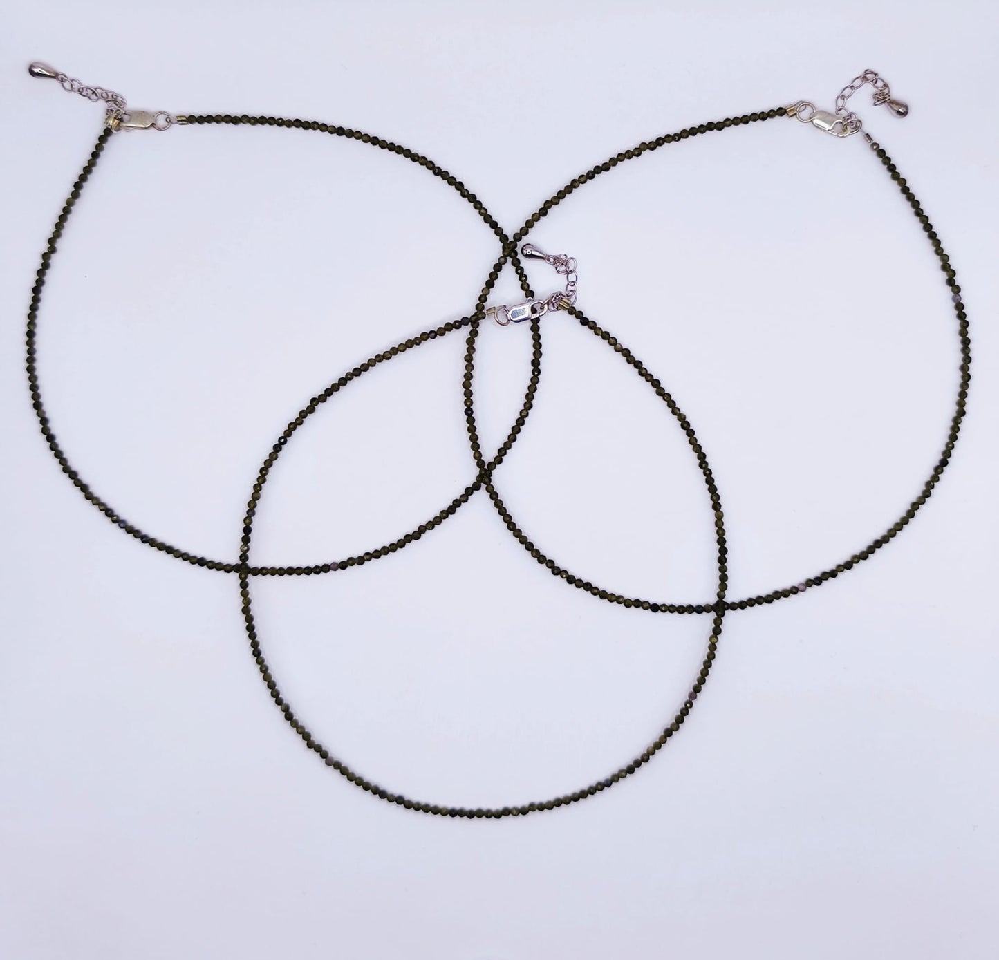 Choker handmade Obsidian Auriu