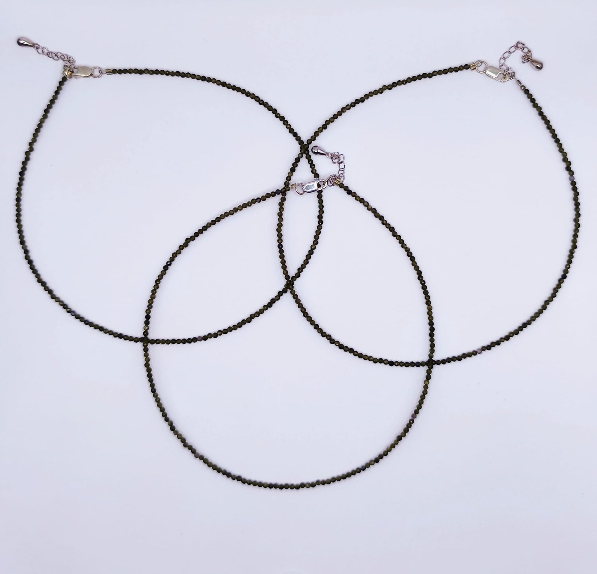 Choker handmade Obsidian Auriu