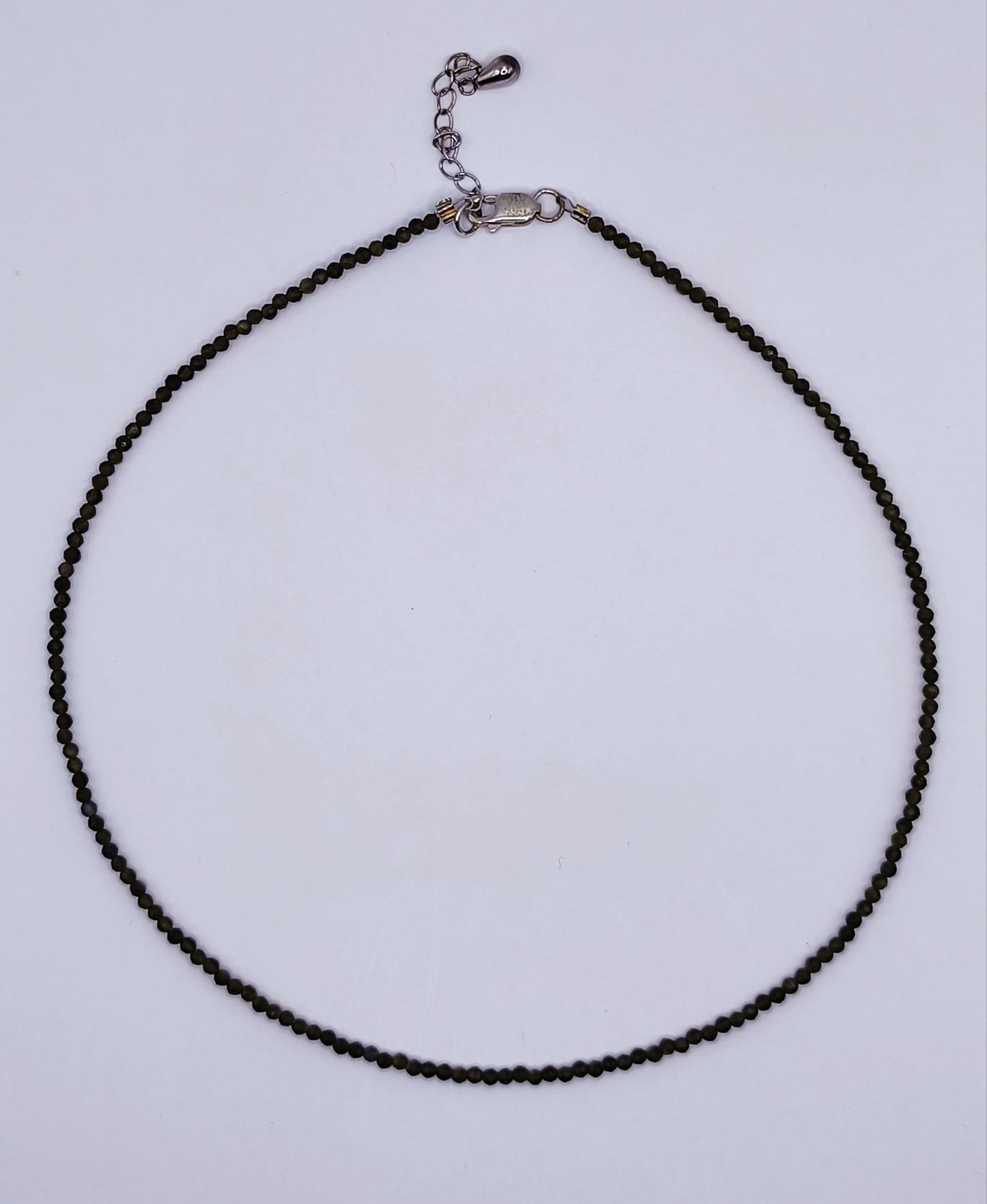 Choker handmade Obsidian Auriu