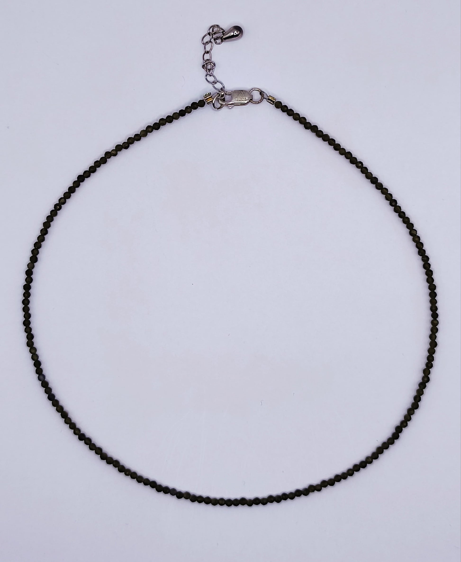 Choker handmade Obsidian Auriu