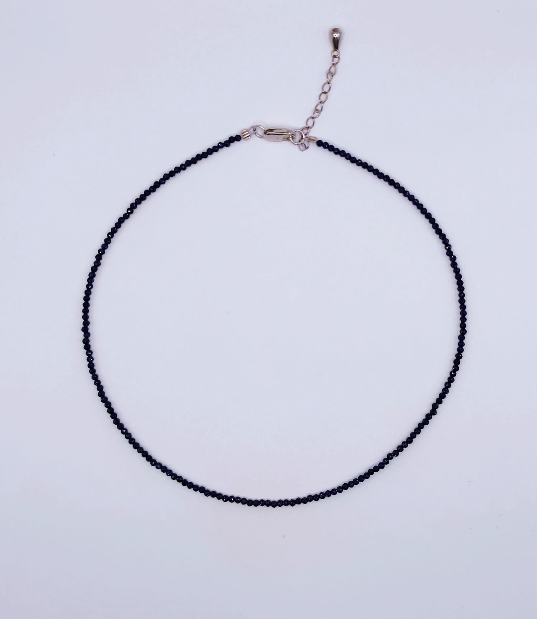 Choker colier handmade Piatra Soarelui Negru