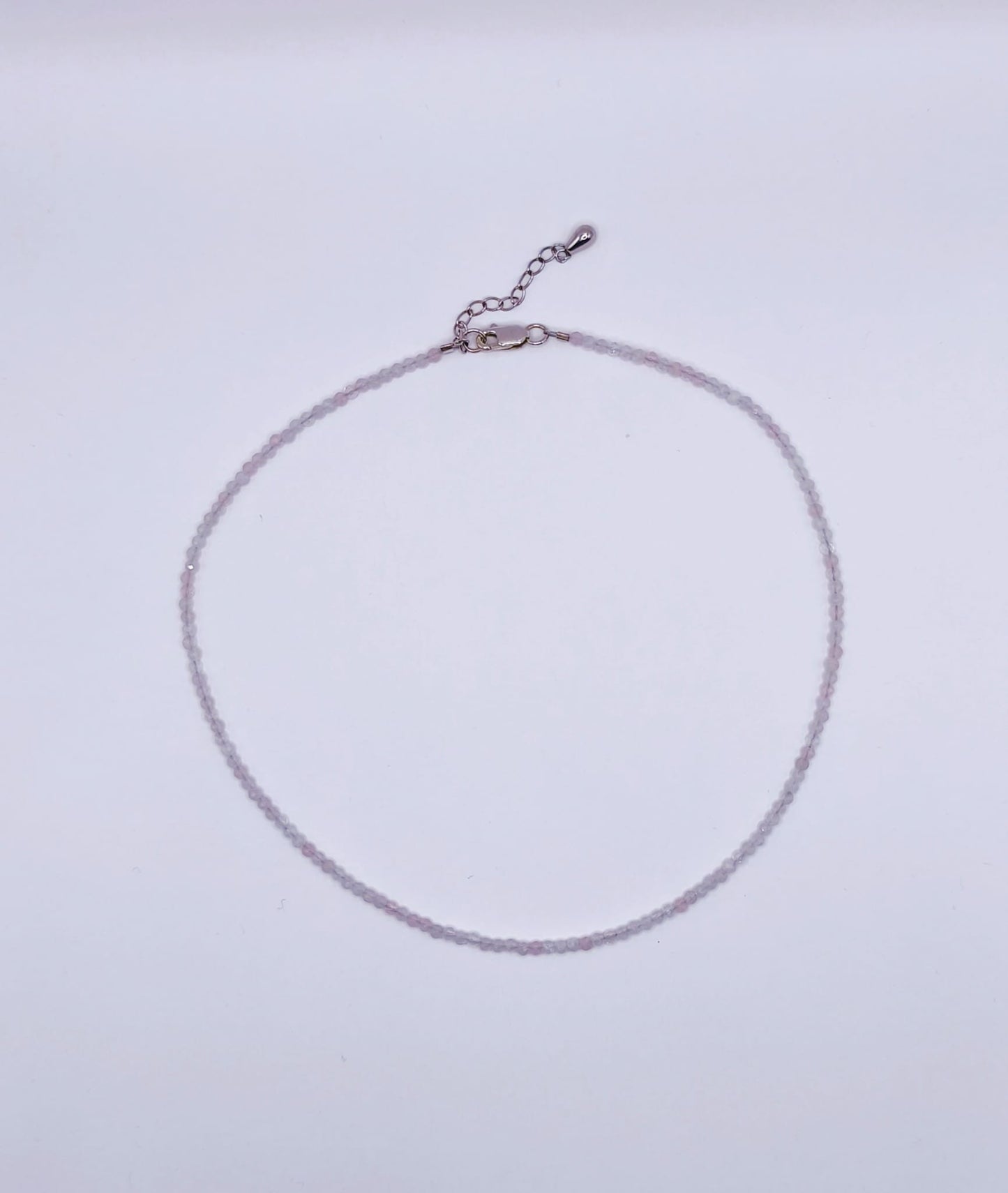 Choker Cuart roz de Madagascar