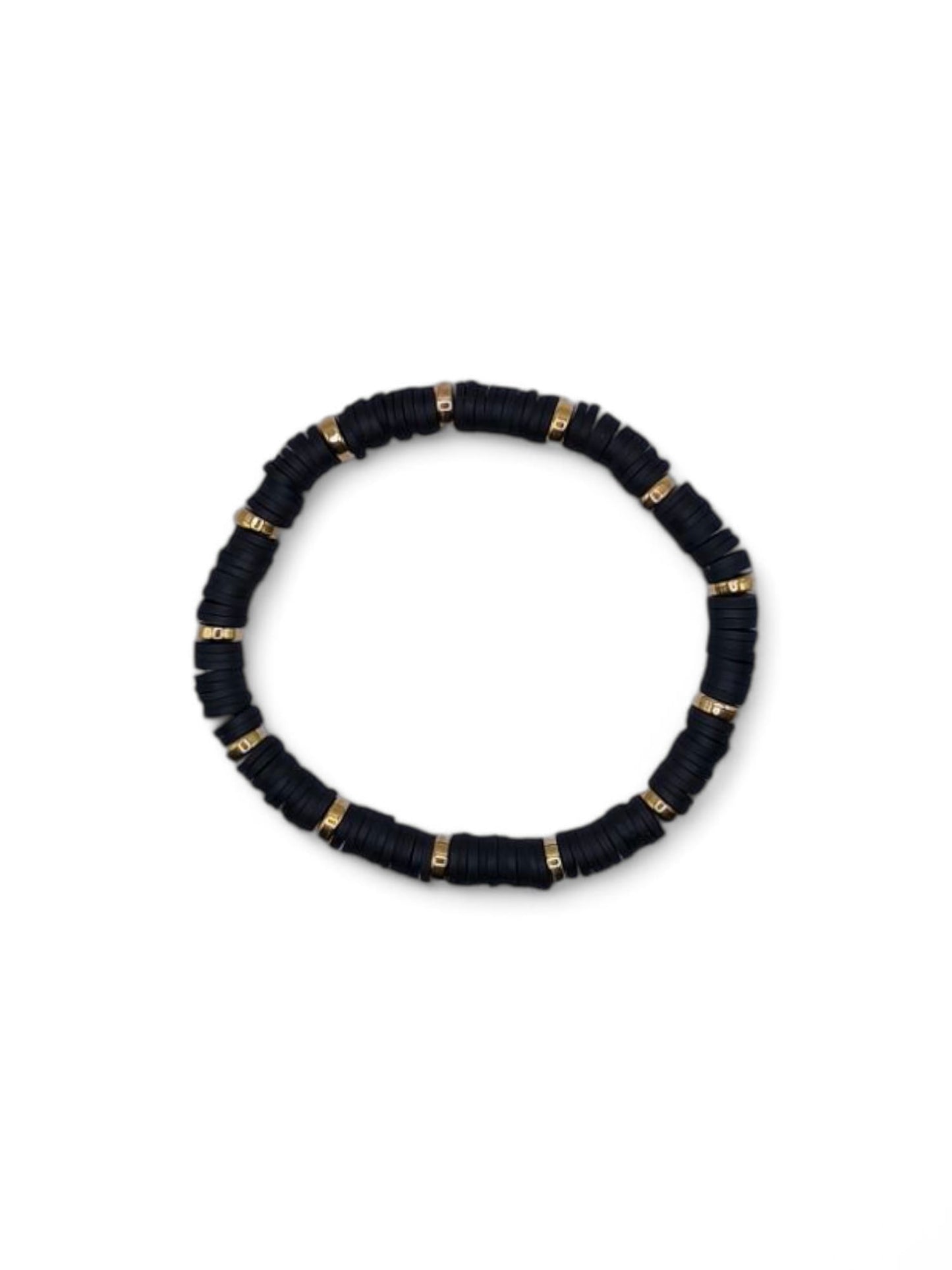 Bratara elastica barbati Black Gold negru si auriu