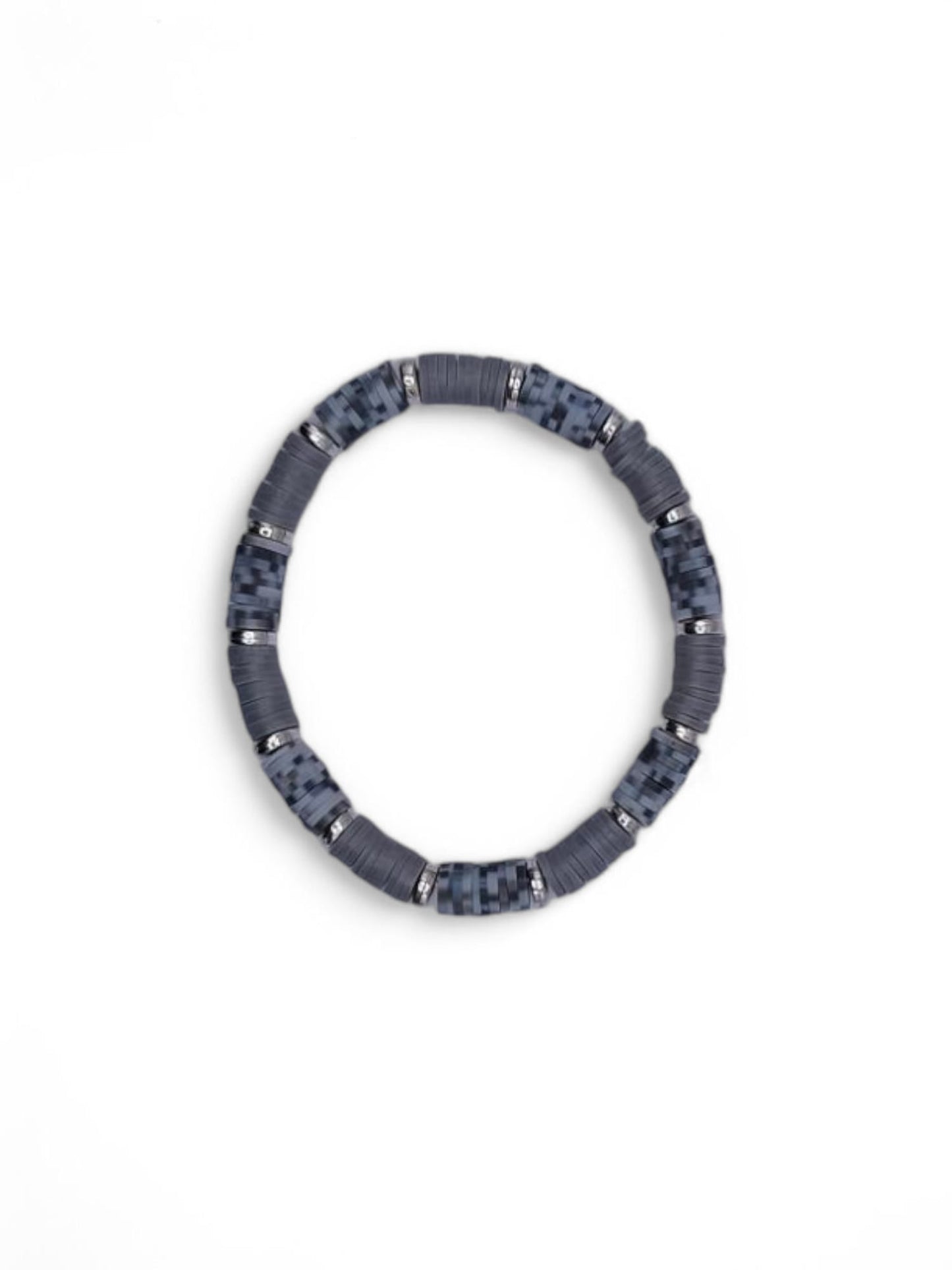 Bratara elastica barbati Silver Grey argintiu si gri