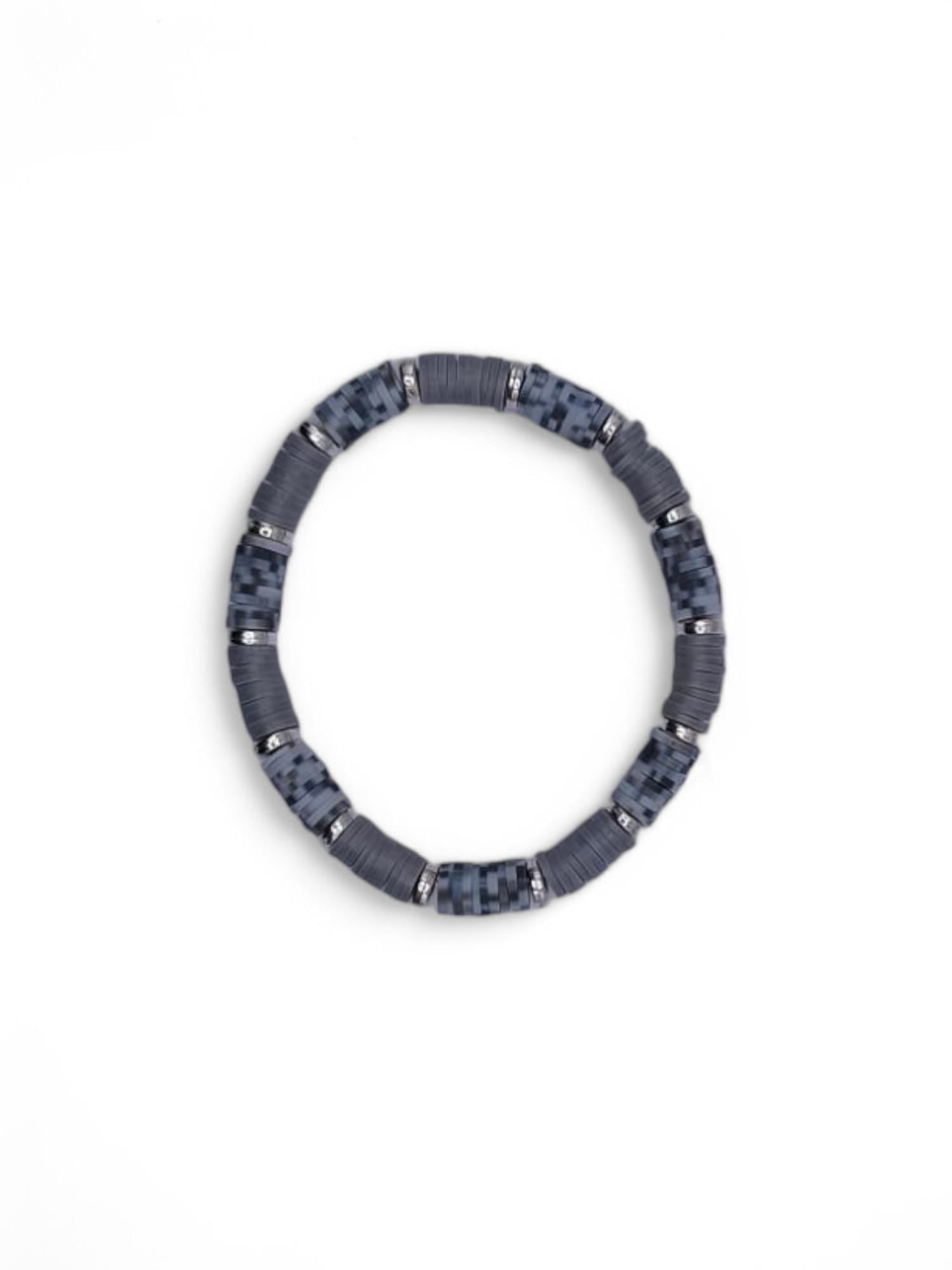 Bratara elastica barbati Silver Grey argintiu si gri