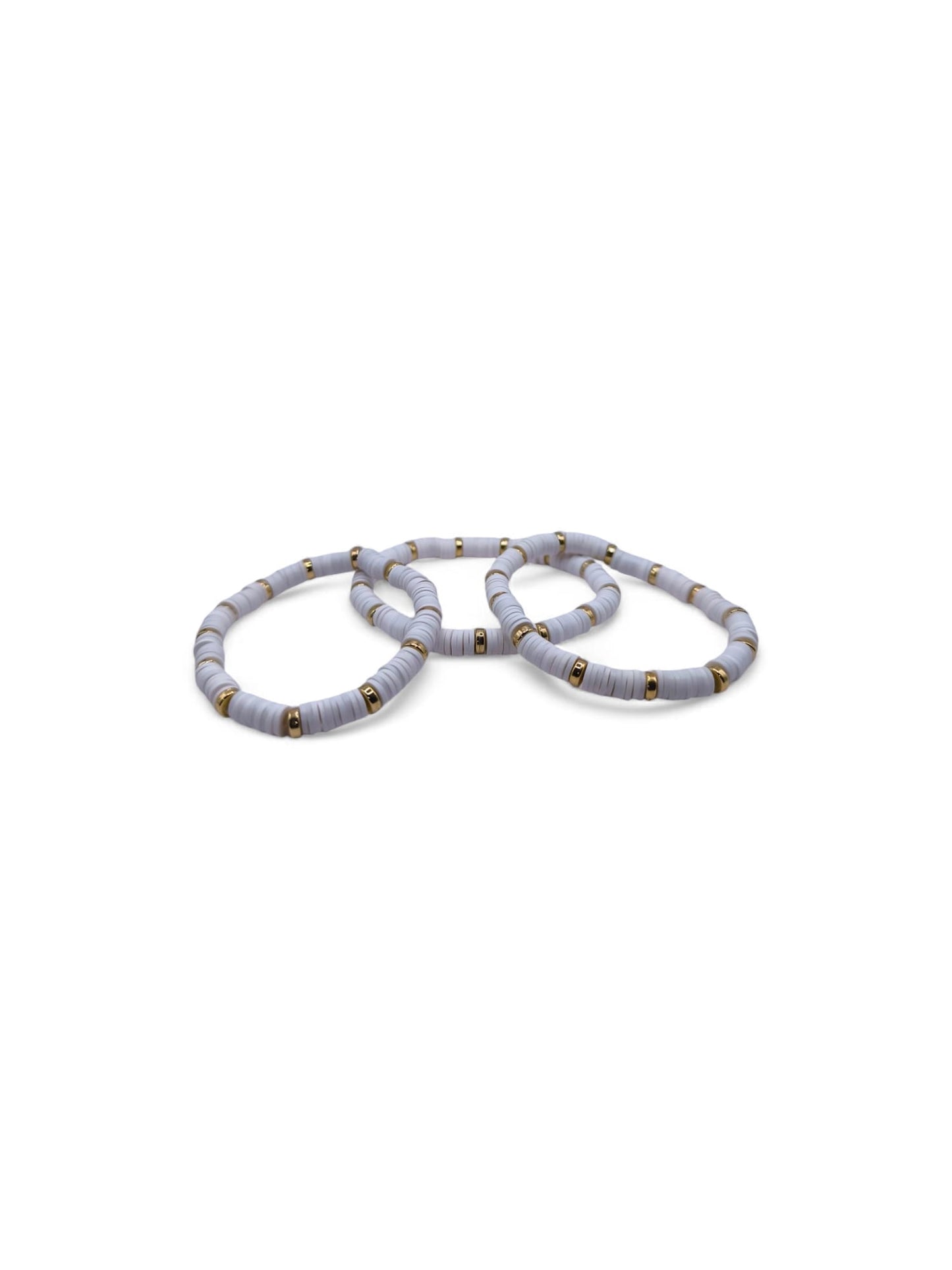 Bratara elastica barbati White Gold alb si auriu