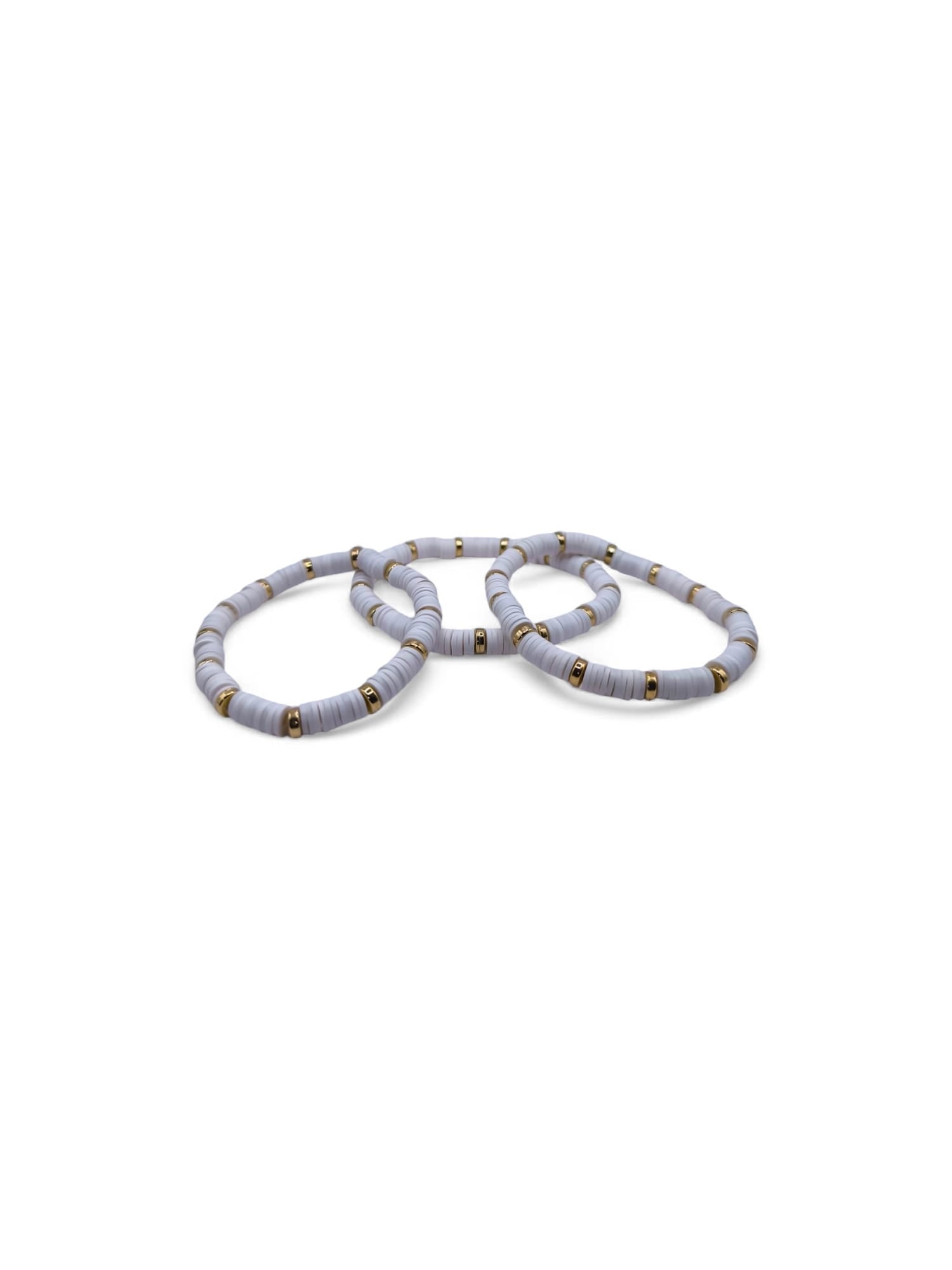 Bratara elastica barbati White Gold alb si auriu