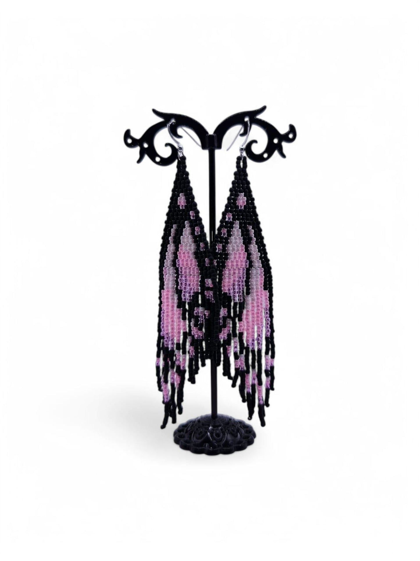 Cercei franjuri Purple Butterfly fluture mov