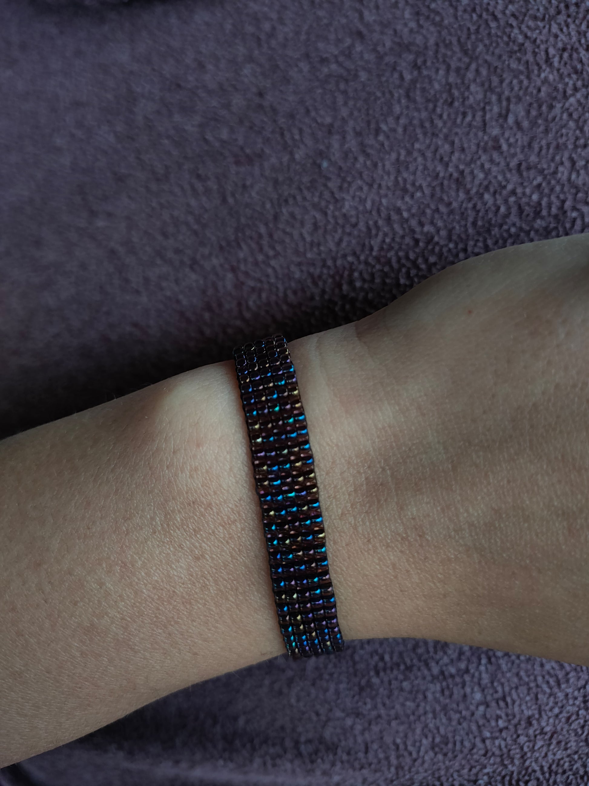 Bratara handmade tesuta Amethyst Line ametist