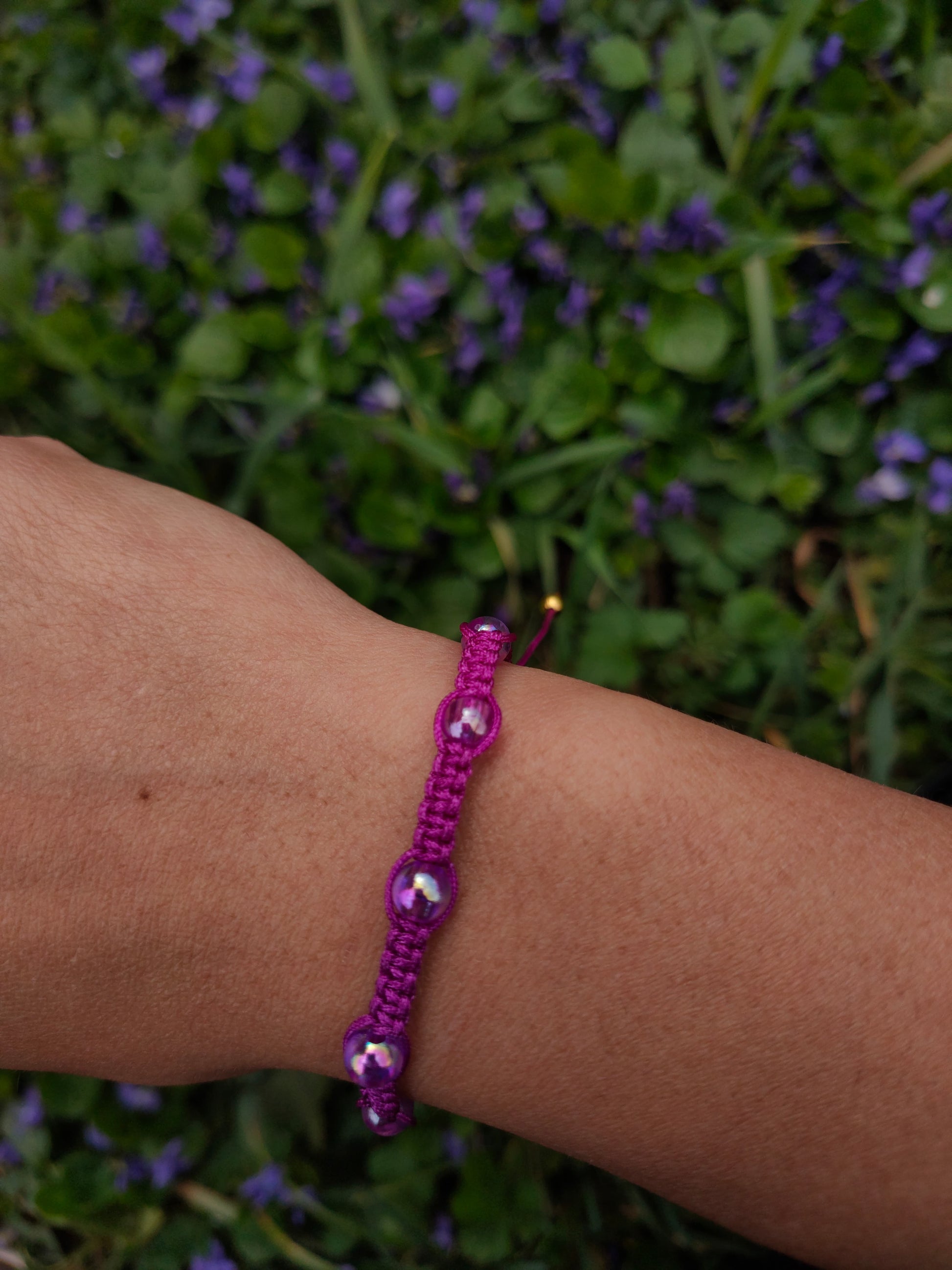 Bratara reglabila Gummy Grape mov