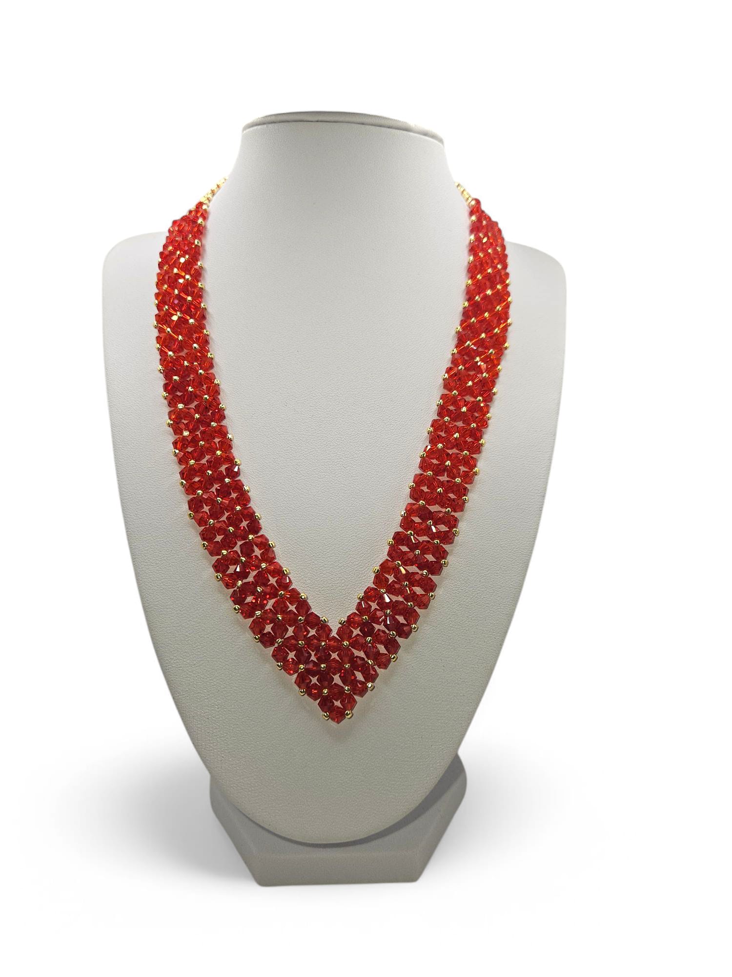 Colier handmade Cherry Red rosu