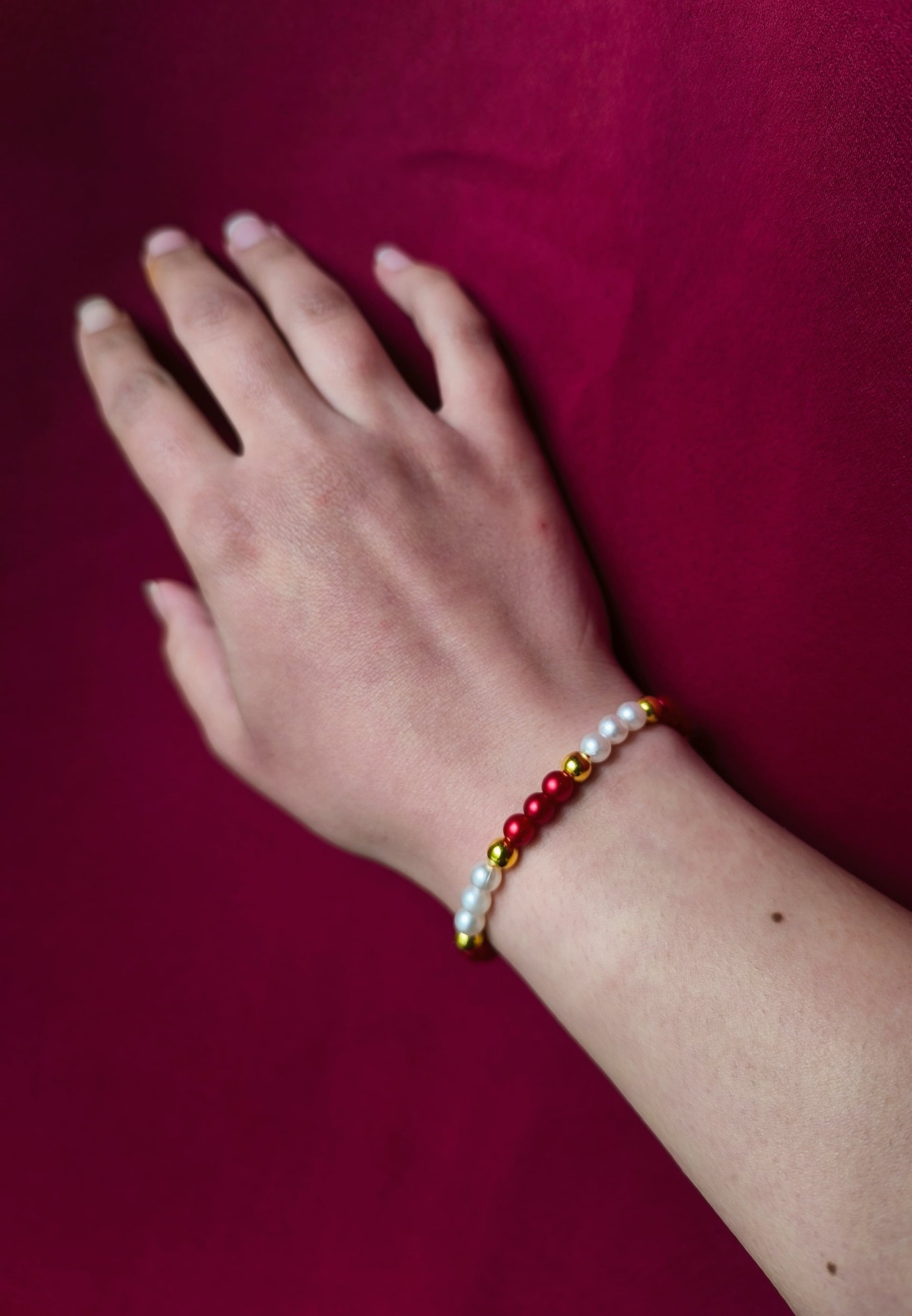 Bratara elastica Dark Red rosu inchis