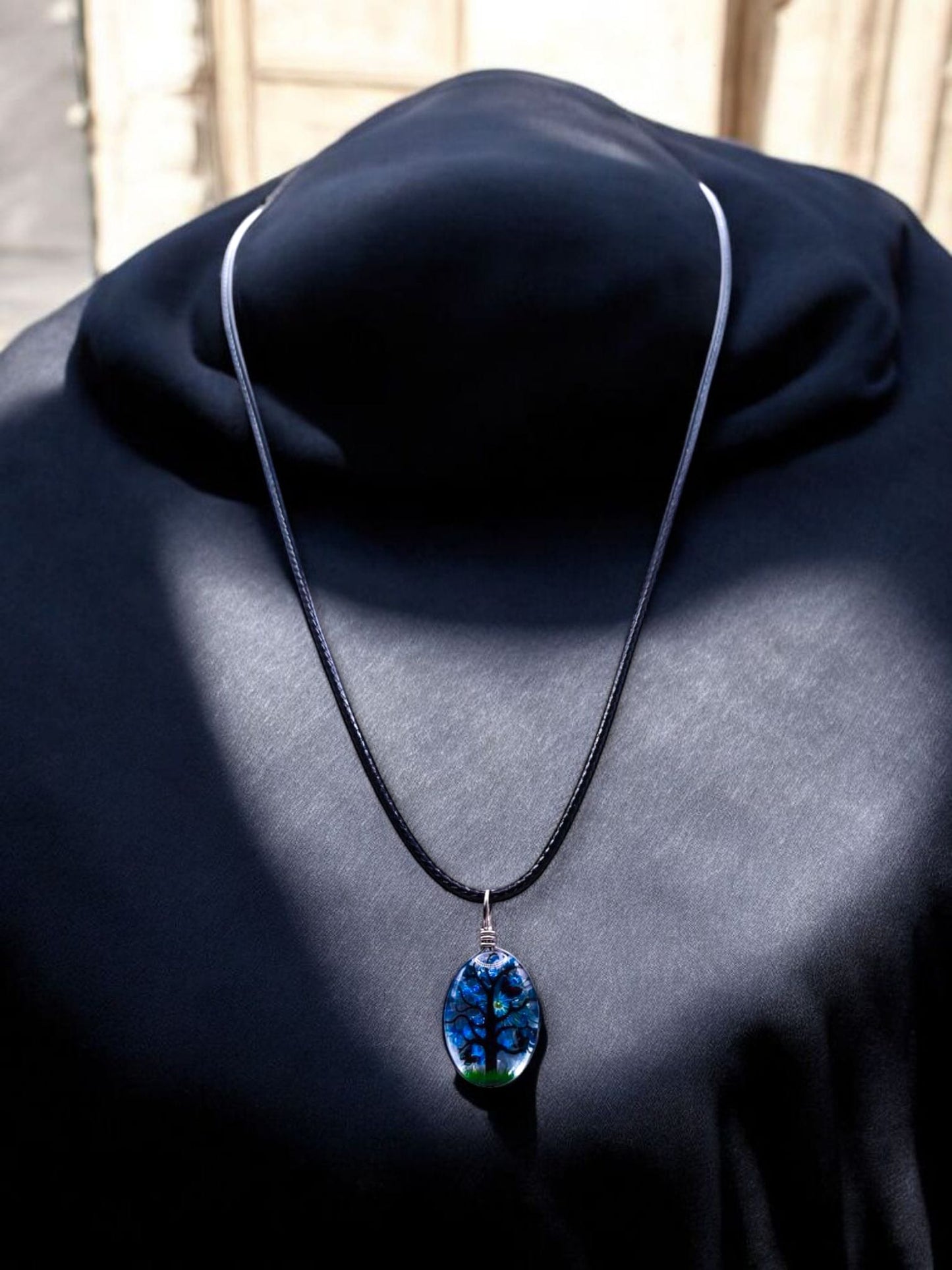 Colier Copacul Viselor - Albastru Nocturn