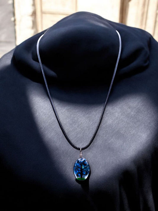 Colier Copacul Viselor - Albastru Nocturn