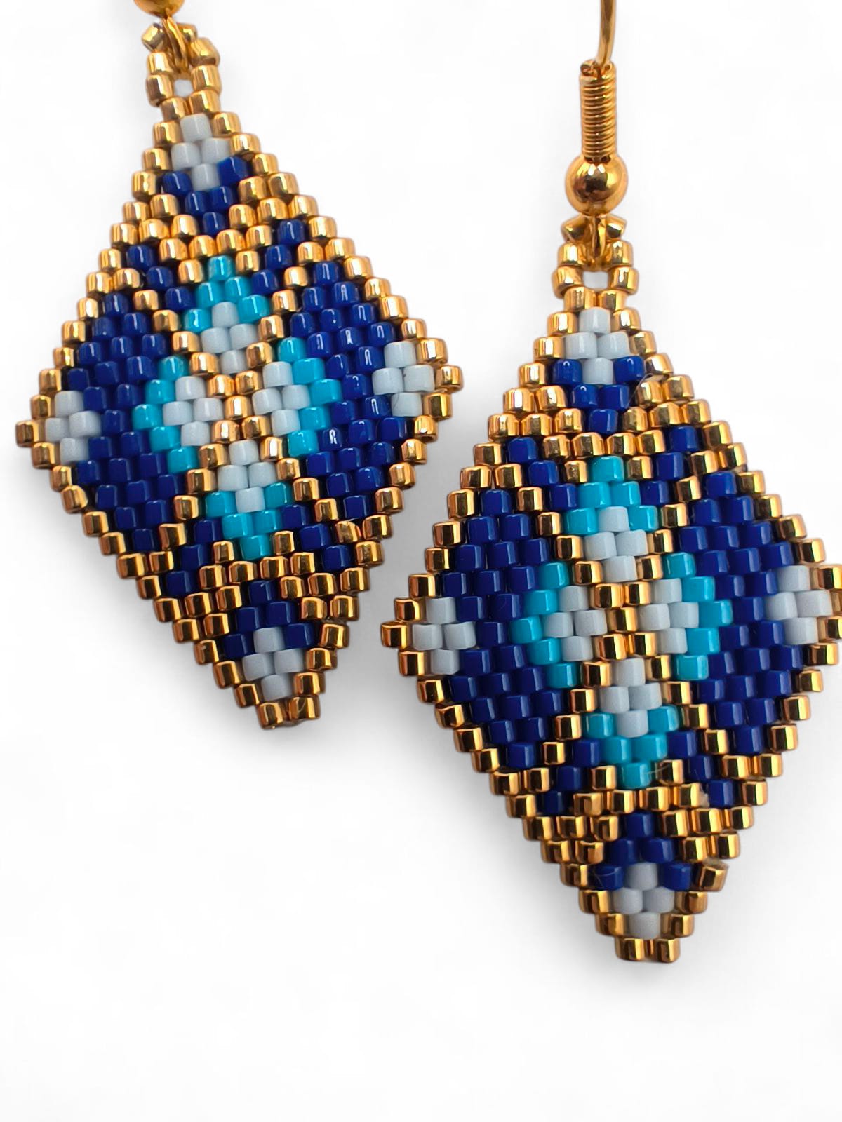 Set bijuterii handmade Cobalt Blue cercei si colier albastru