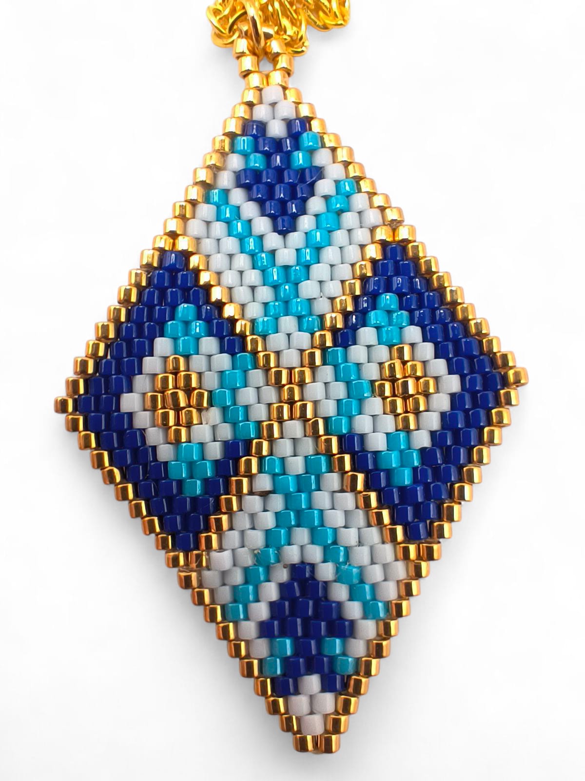 Set bijuterii handmade Cobalt Blue cercei si colier albastru