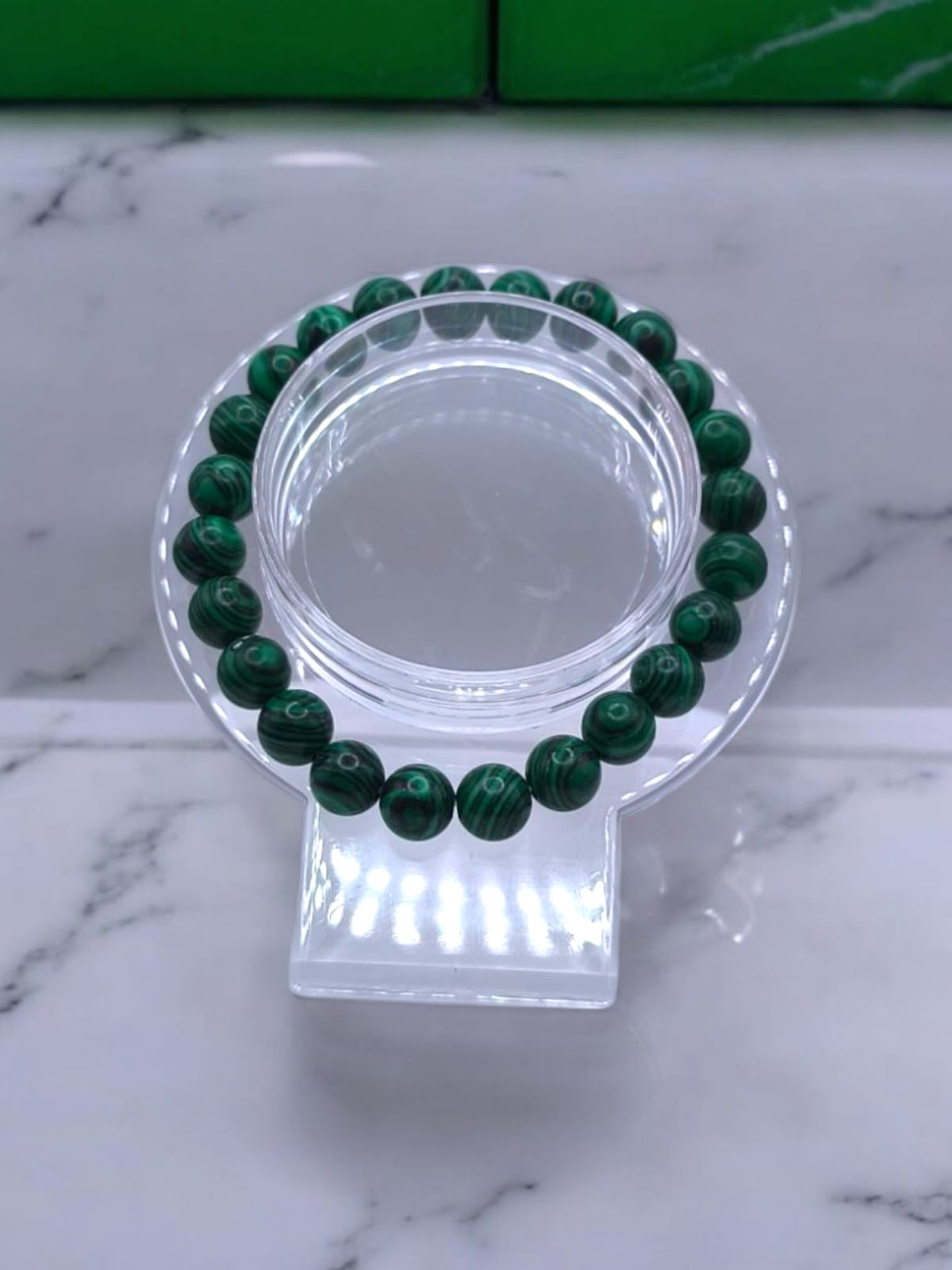 Bratara elastica Malachit