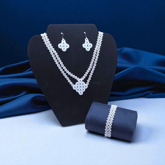 Set bijuterii handmade Clar de Luna – colier, bratara si cercei