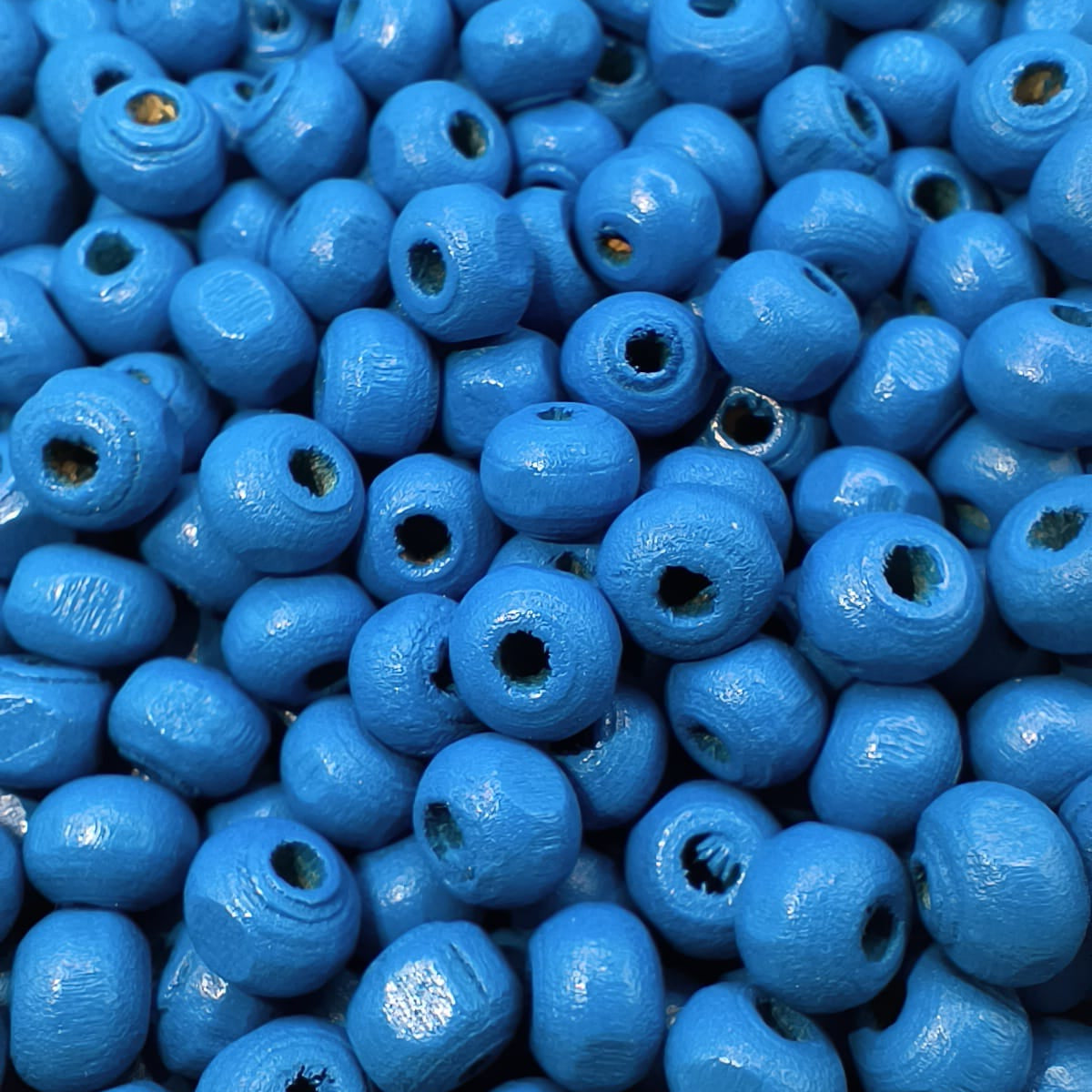 Margele din lemn 6mm albastru inchis