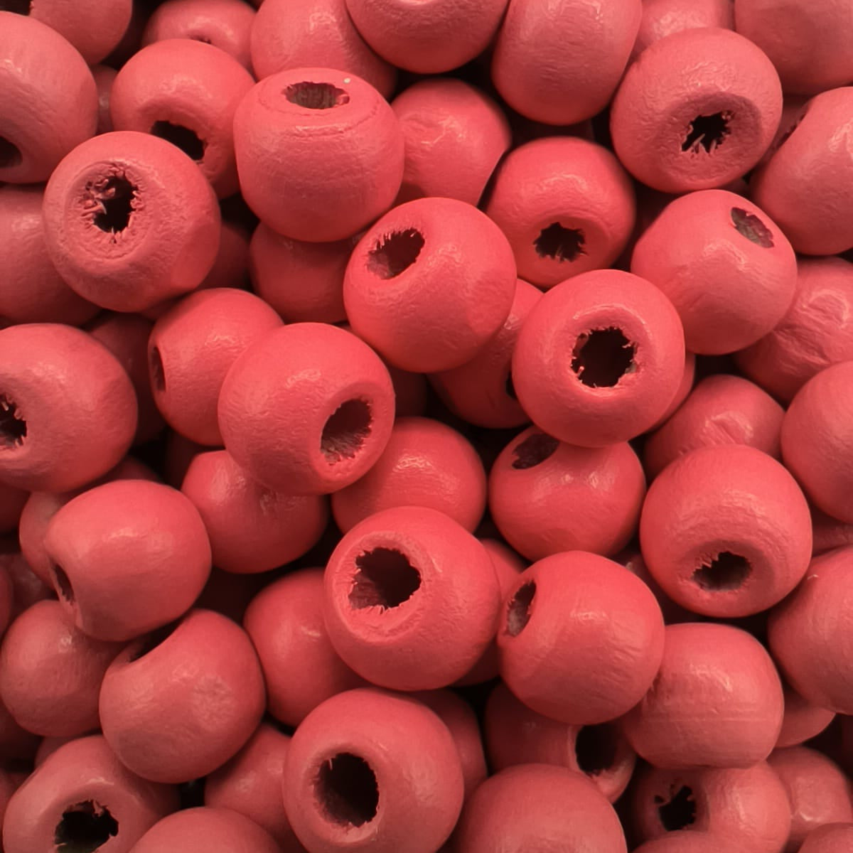 Margele din lemn 8mm roz