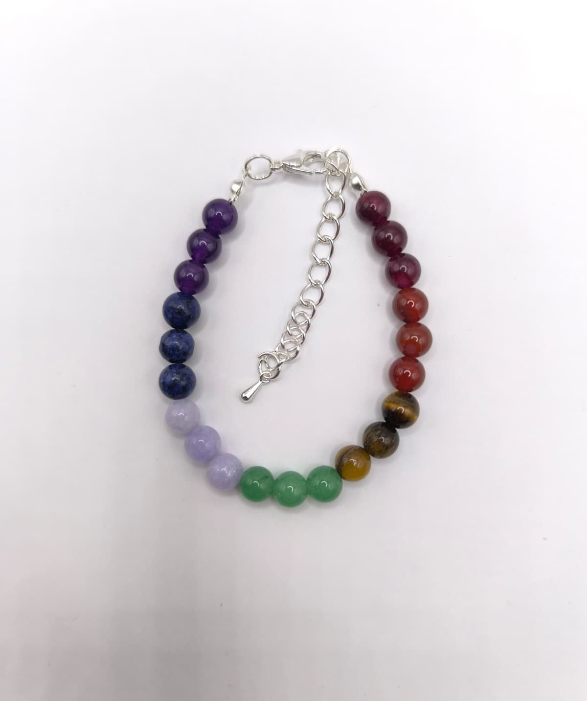 Bratara handmade 7 Chakre – inchizatoare lobster din otel inoxidabil