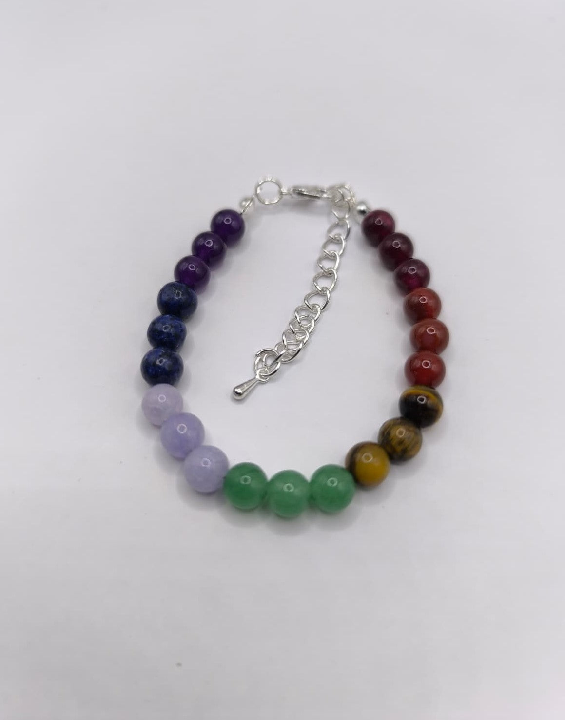 Bratara handmade 7 Chakre – inchizatoare lobster din otel inoxidabil