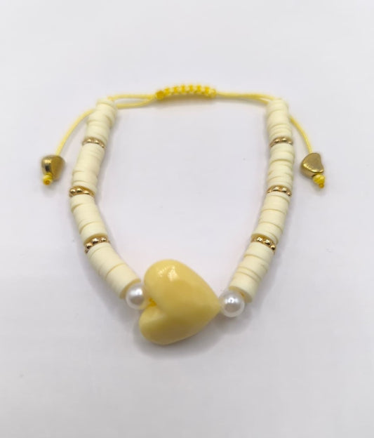 Bratara reglabila Sunny Heart – galben