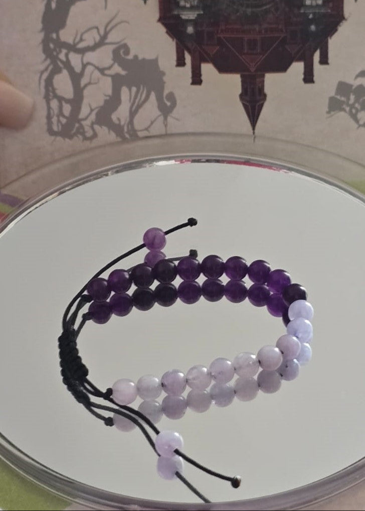 Bratara reglabila cu Angelit si Ametist