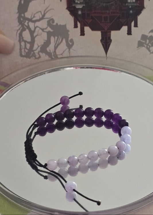 Bratara reglabila cu Angelit si Ametist