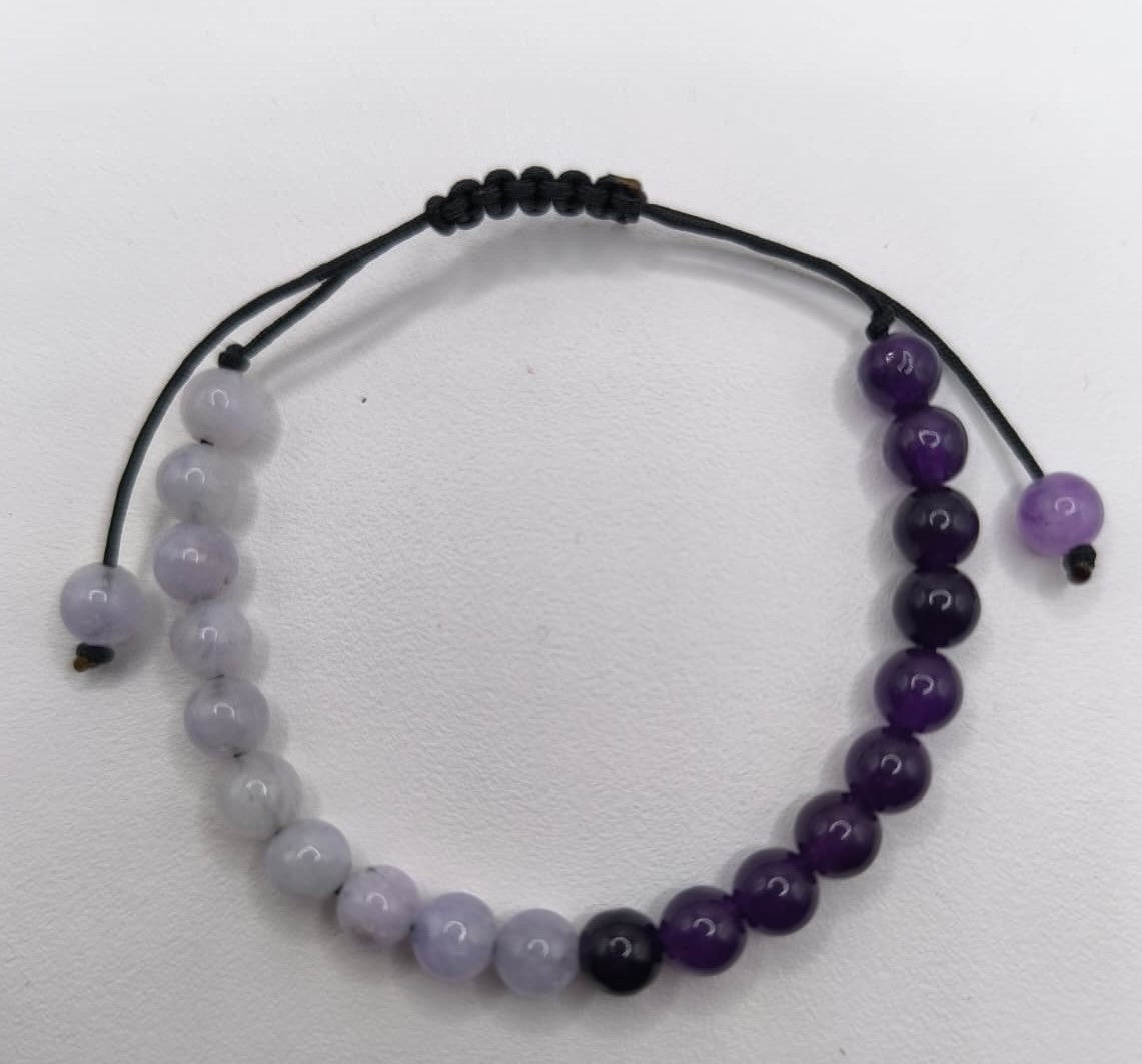 Bratara reglabila cu Angelit si Ametist