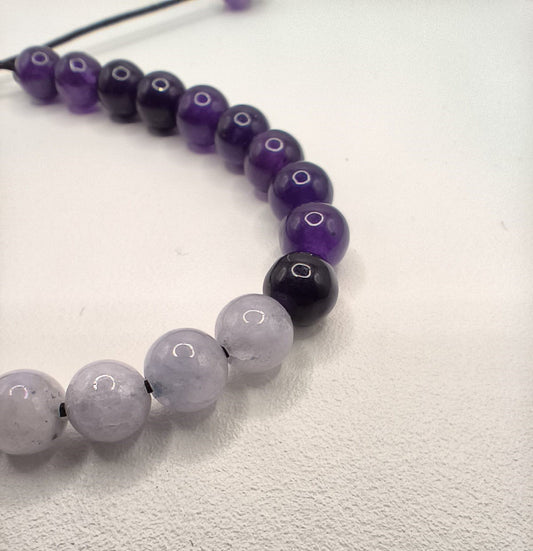 Bratara reglabila cu Angelit si Ametist