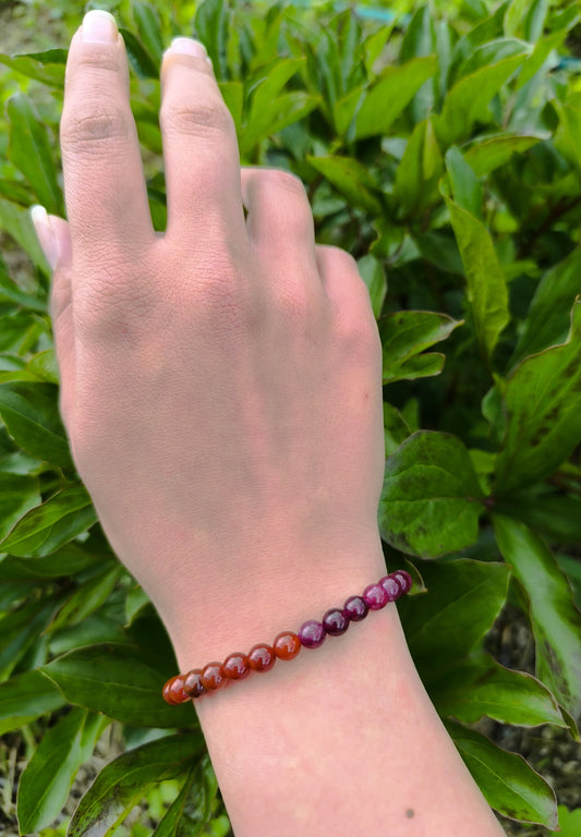 Bratara reglabila cu Carneol si Granat