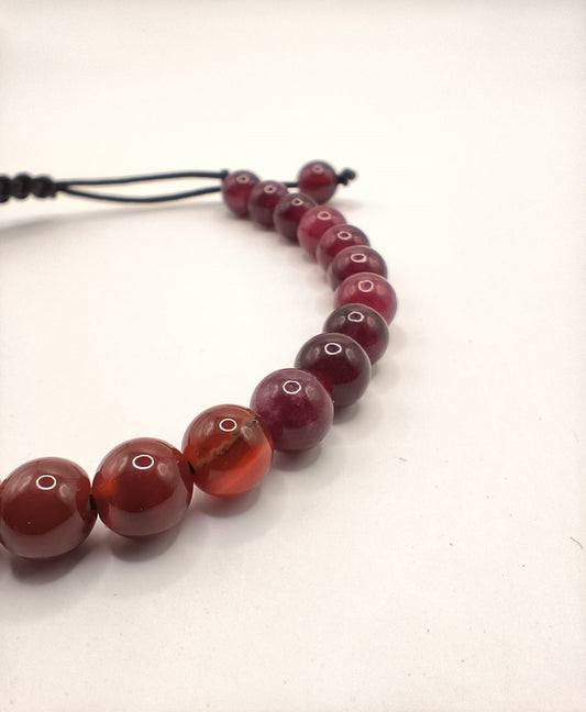 Bratara reglabila cu Carneol si Granat