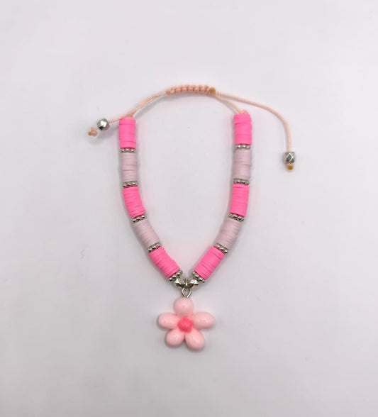 Bratara reglabila Rosy Flower – roz