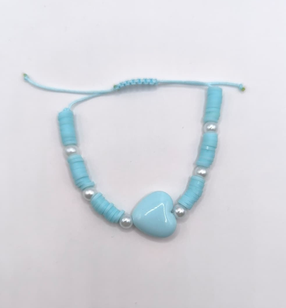 Bratara reglabila Blue Heart – albastru deschis