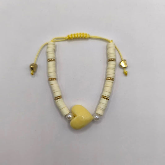 Bratara reglabila Sunny Heart – galben