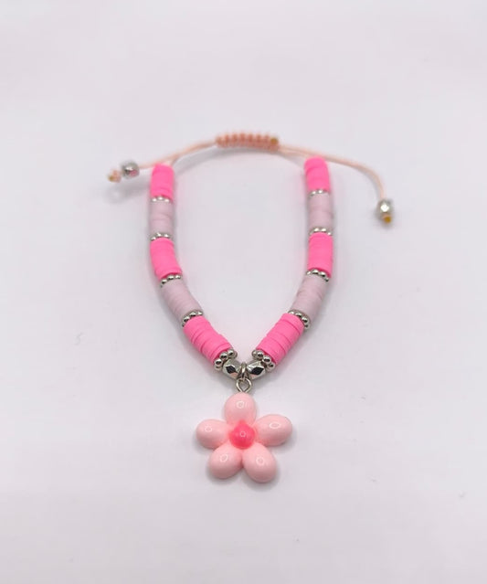 Bratara reglabila Rosy Flower – roz