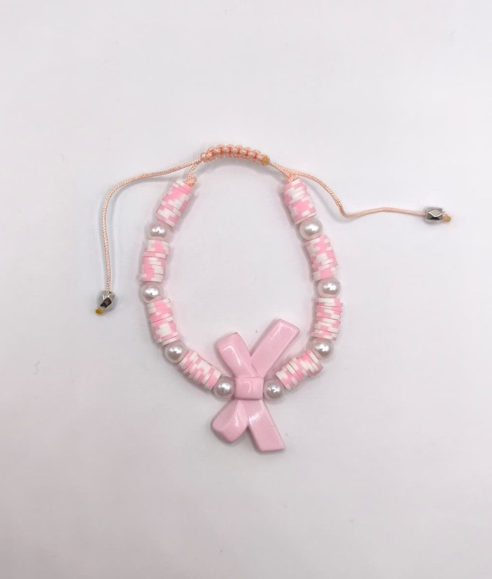 Bratara reglabila Pink Bow – roz