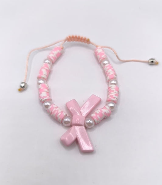 Bratara reglabila Pink Bow – roz