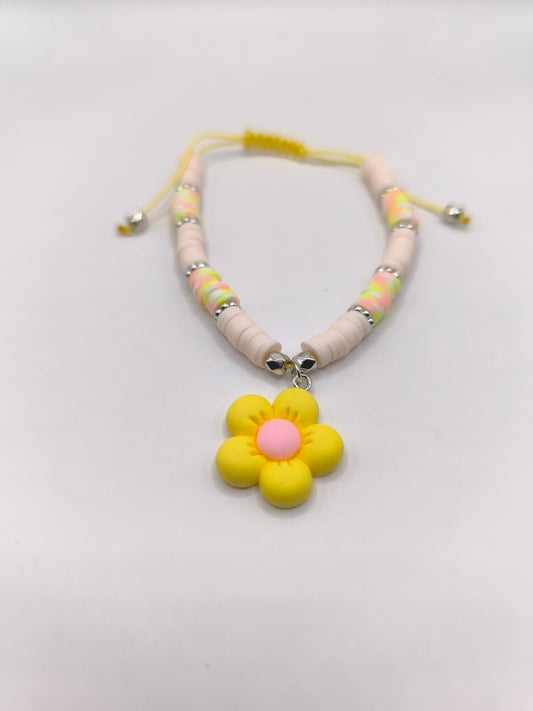 Bratara reglabila Bloomy Day – roz si galben