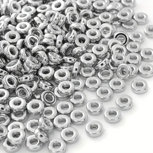 Distantiere disc 6x3mm argintiu